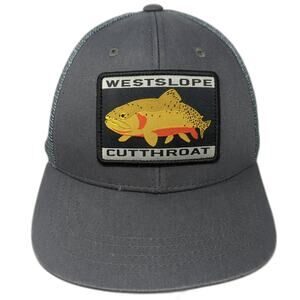 Westslope Cutthroat Snapback Trucker Hat Gray One Size RepYourWater